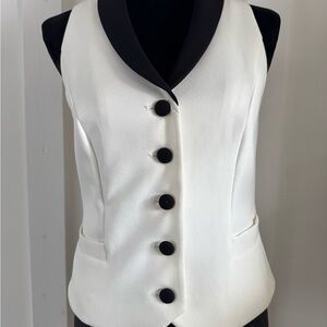 Elegant Women's Black and White Vest